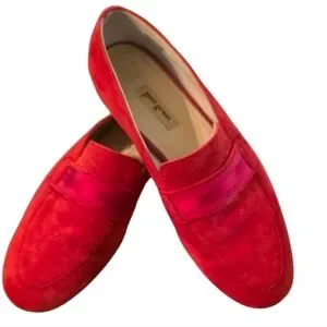 Paul Green | Shoes | Paul Green Red Suede Loafers Slipons  display picture 2